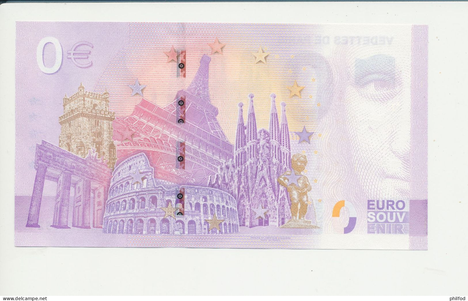 Billet Touristique  0 Euro  - VEDETTES DE PARIS - UEMY - 2022-2 -  N° 4752 - Altri & Non Classificati