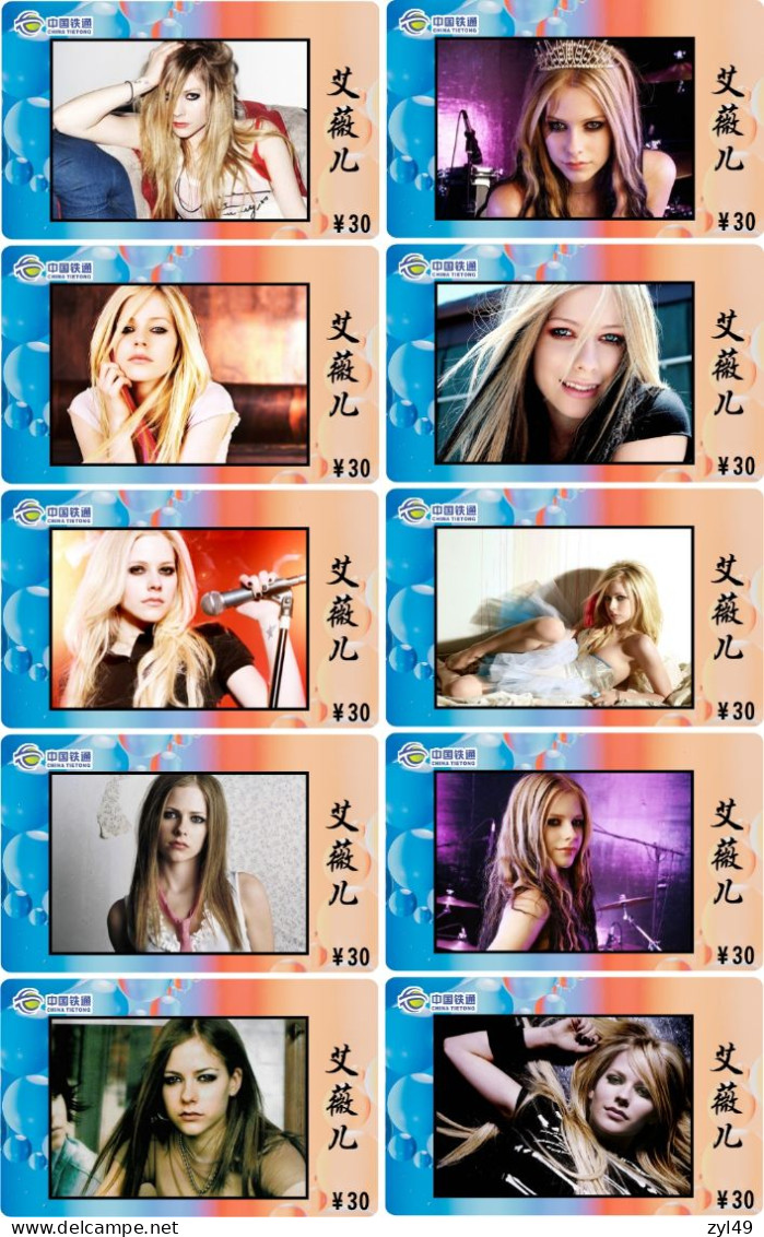 M14030 China phone cards Avril Lavigne 250pcs