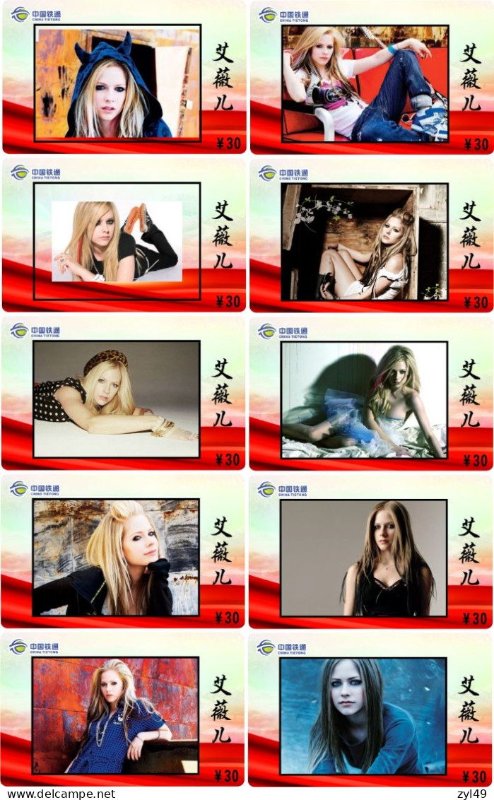 M14030 China phone cards Avril Lavigne 250pcs