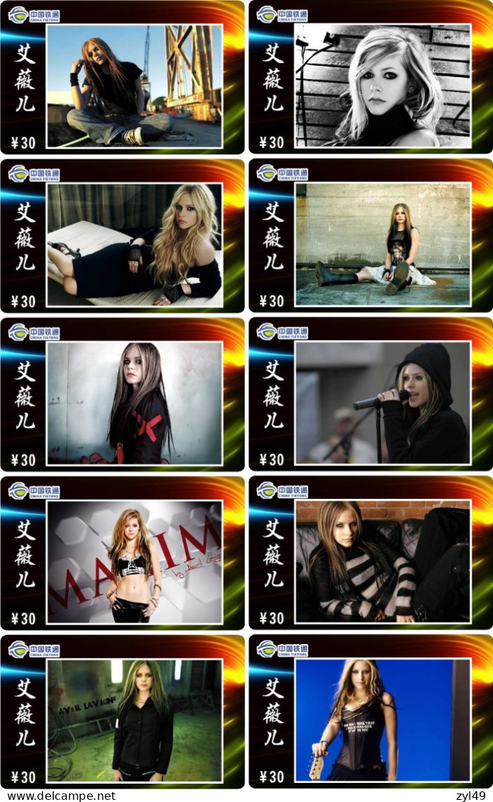 M14030 China phone cards Avril Lavigne 250pcs