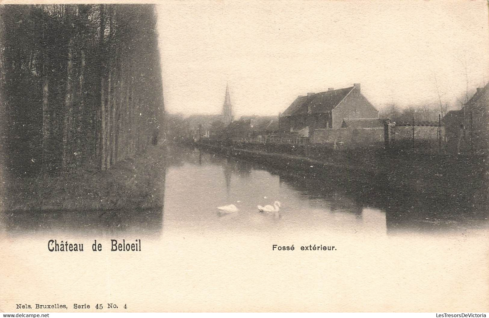 BELGIQUE - Château De Beloeil - Vue Sur Le Fossé Extérieur - Nels Bruxelles Serie 45 No 4 - Carte Postale Ancienne - Belöil