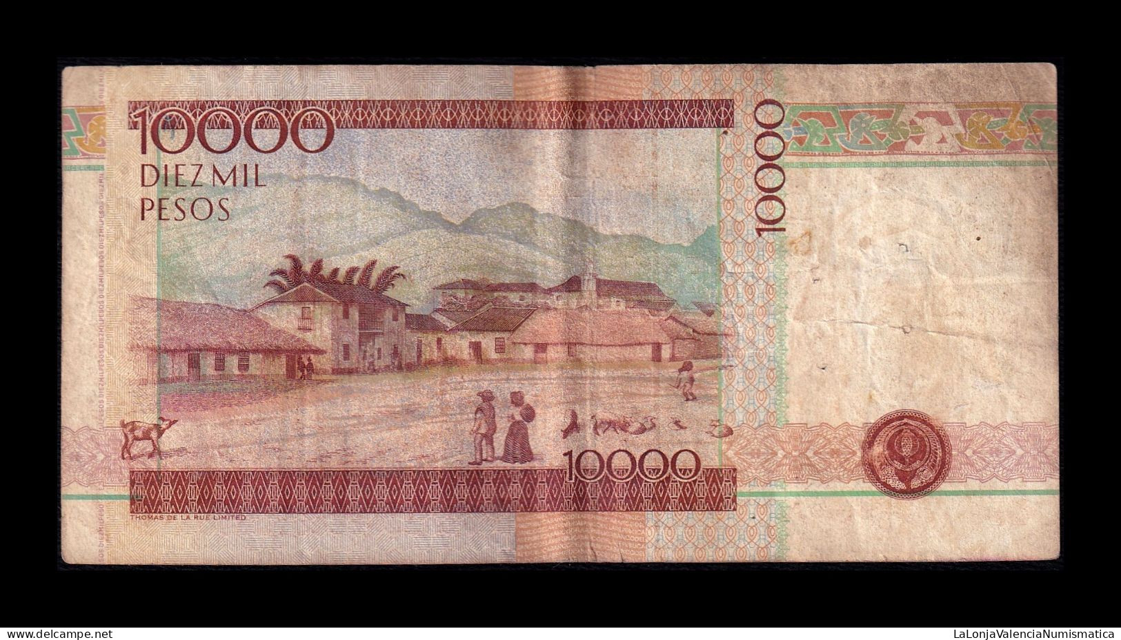 Colombia 10000 Pesos 1995 Pick 443a Bc/+ F/+ - Colombia