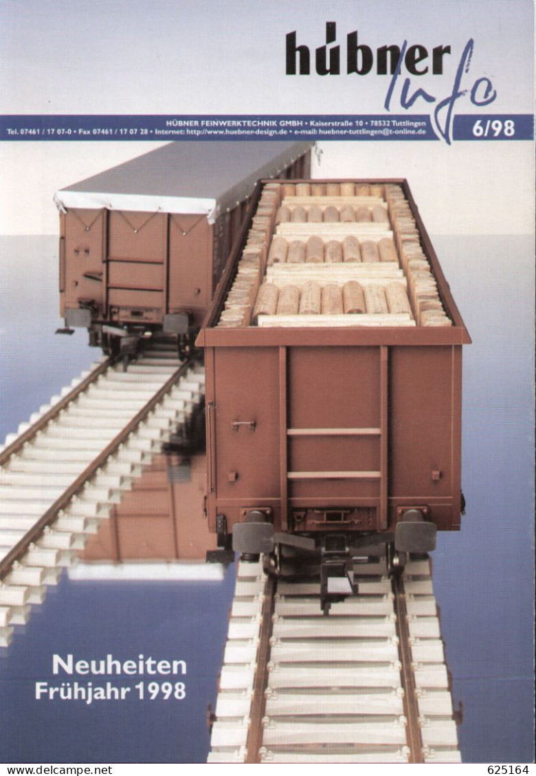 Catalogue HÜBNER 1998. 6 - Neuheiten  Frühjahr 1998- Spur 1  1:32 - Deutsch