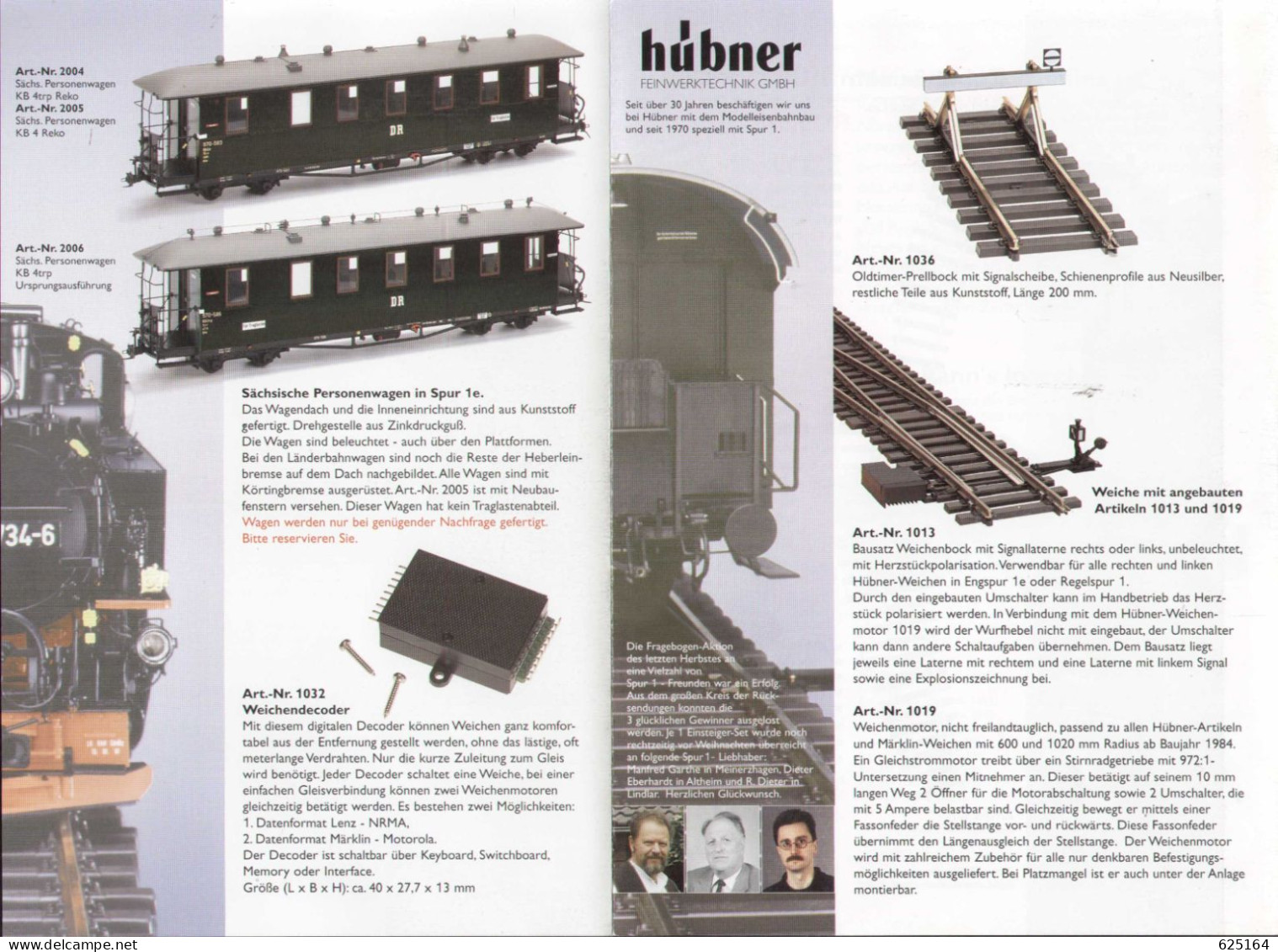 Catalogue HÜBNER 1998. 6 - Neuheiten  Frühjahr 1998- Spur 1  1:32 - Duits