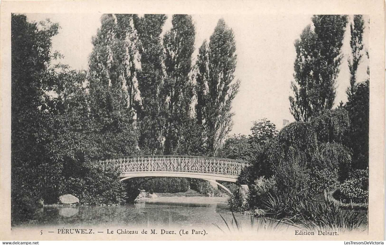 BELGIQUE - Péruwelz - Le Château De M Duez ( Le Parc) - Carte Postale Ancienne - Peruwelz