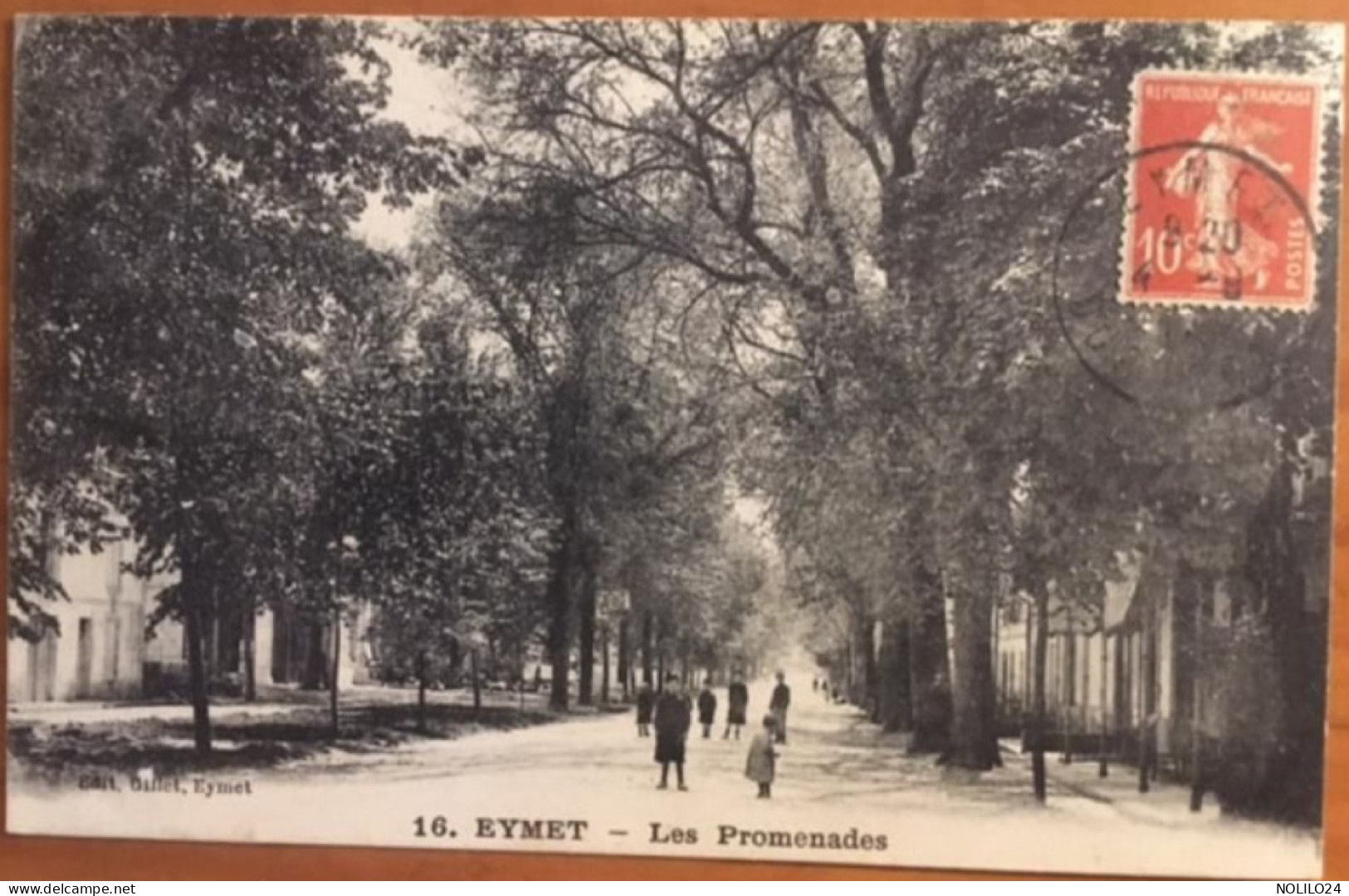 Cpa 24 EYMET, Les Promenades, Animée, éd Gillet, écrite En  1917 - Eymet