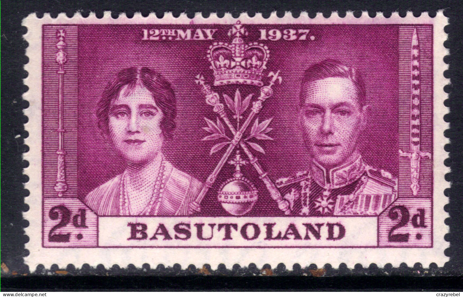 Basutoland 1937 KGV1 2d Bright Purple Coronation Umm SG 16 ( K41 ) - 1933-1964 Kronenkolonie