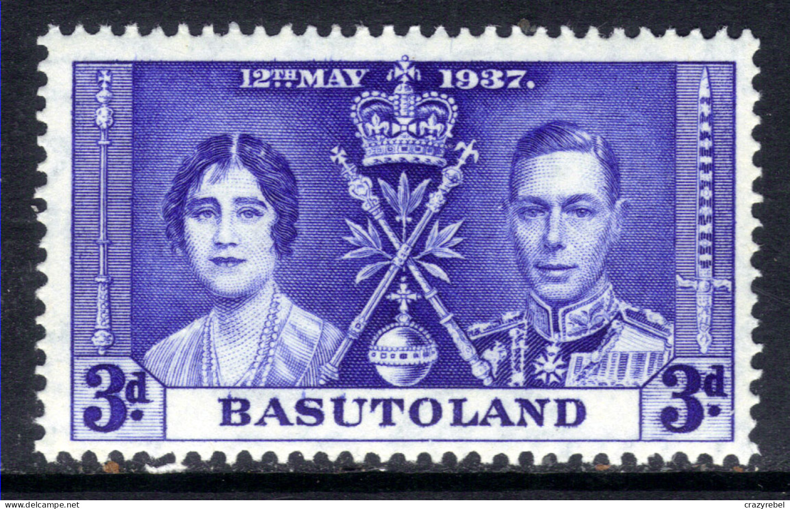 Basutoland 1937 KGV1 3d Bright Blue Coronation Umm SG 17 ( D845 ) - 1933-1964 Colonia Britannica