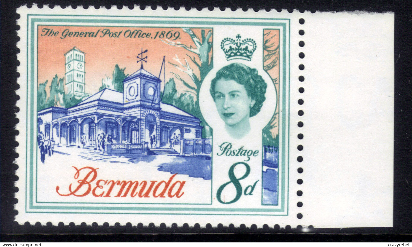 Bermuda 1962 - 68 QE2 8d General Post Office Hamilton Umm SG 169 ( M586 ) - Bermuda