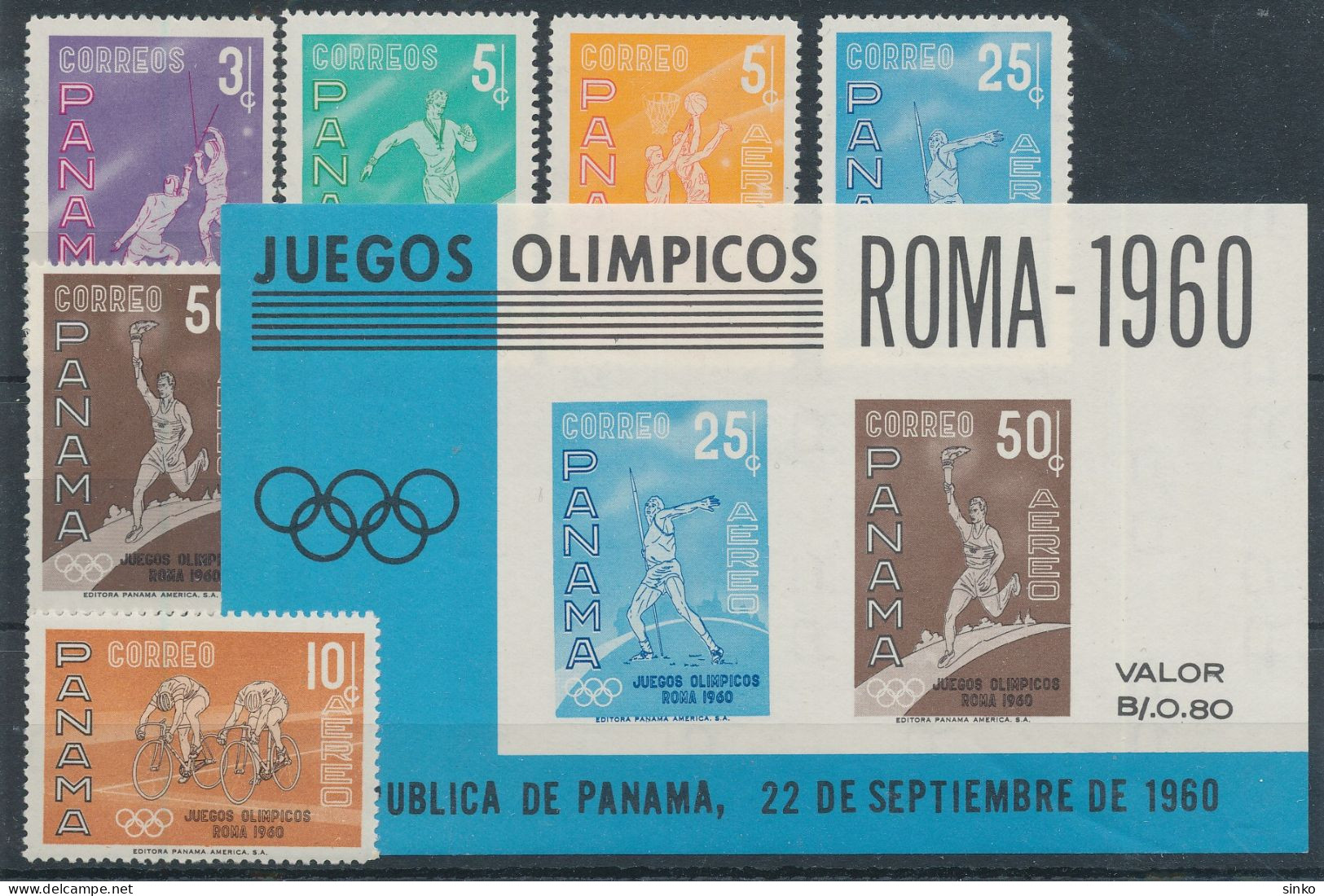 1960. Panama - Olympics - Ete 1960: Rome