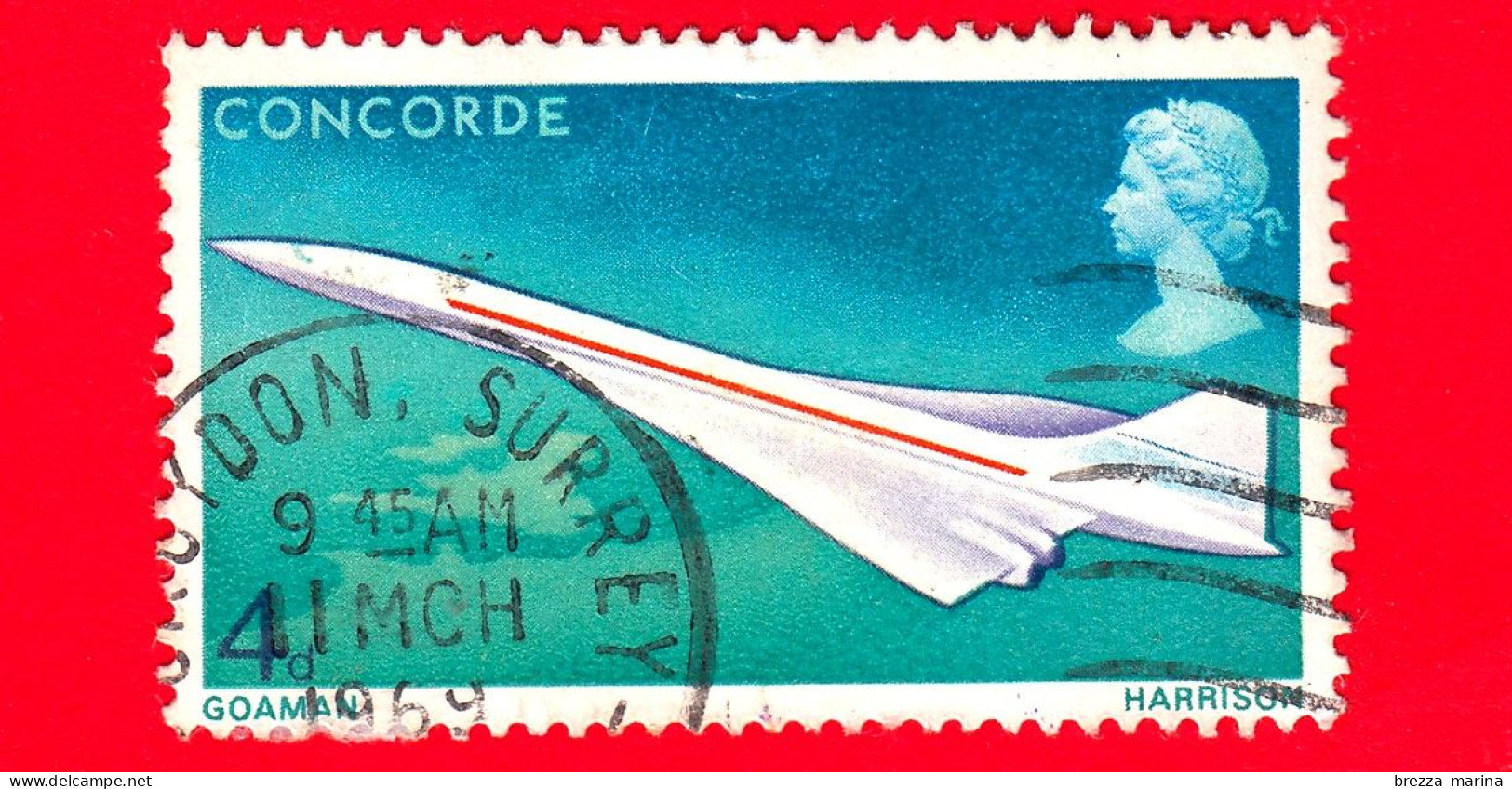 INGHILTERRA - GB - GRAN BRETAGNA - Usato - 1969 - Primo Volo Del Prototipo Dell'aereo Concorde A Tolosa - 4 - Ortsausgaben