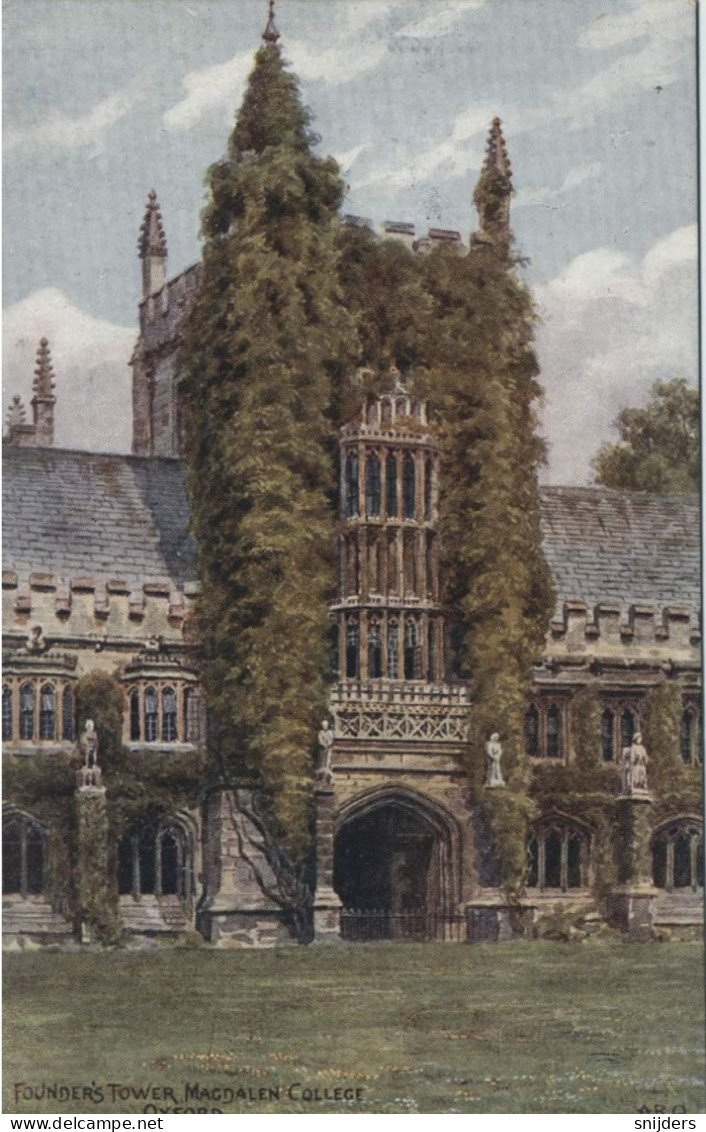 Founder's Tower Magdalen Colleg Ocford  Cpa Unused - Oxford