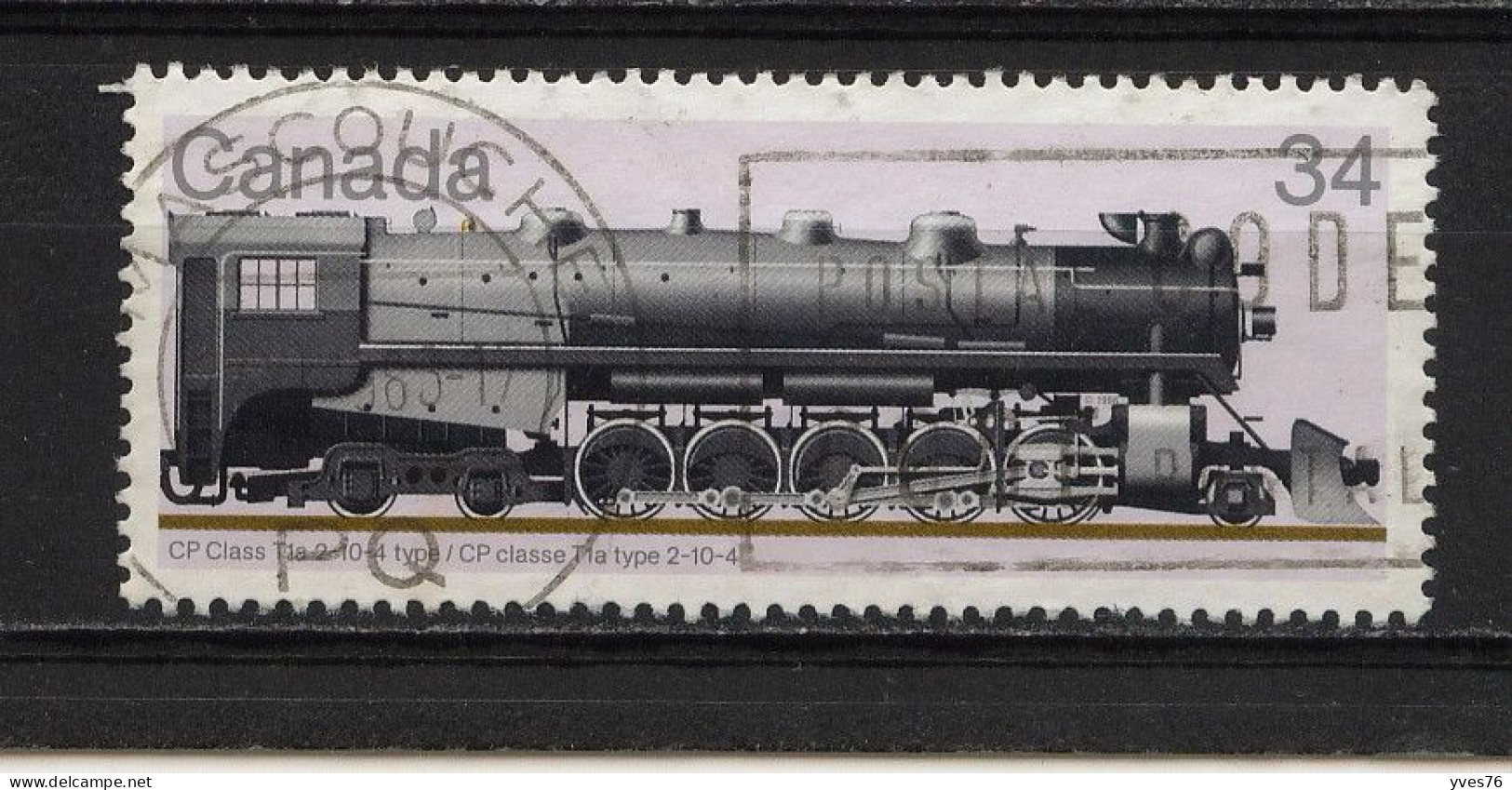 CANADA - Y&T N° 979° - Train - Locomotive - Gebruikt