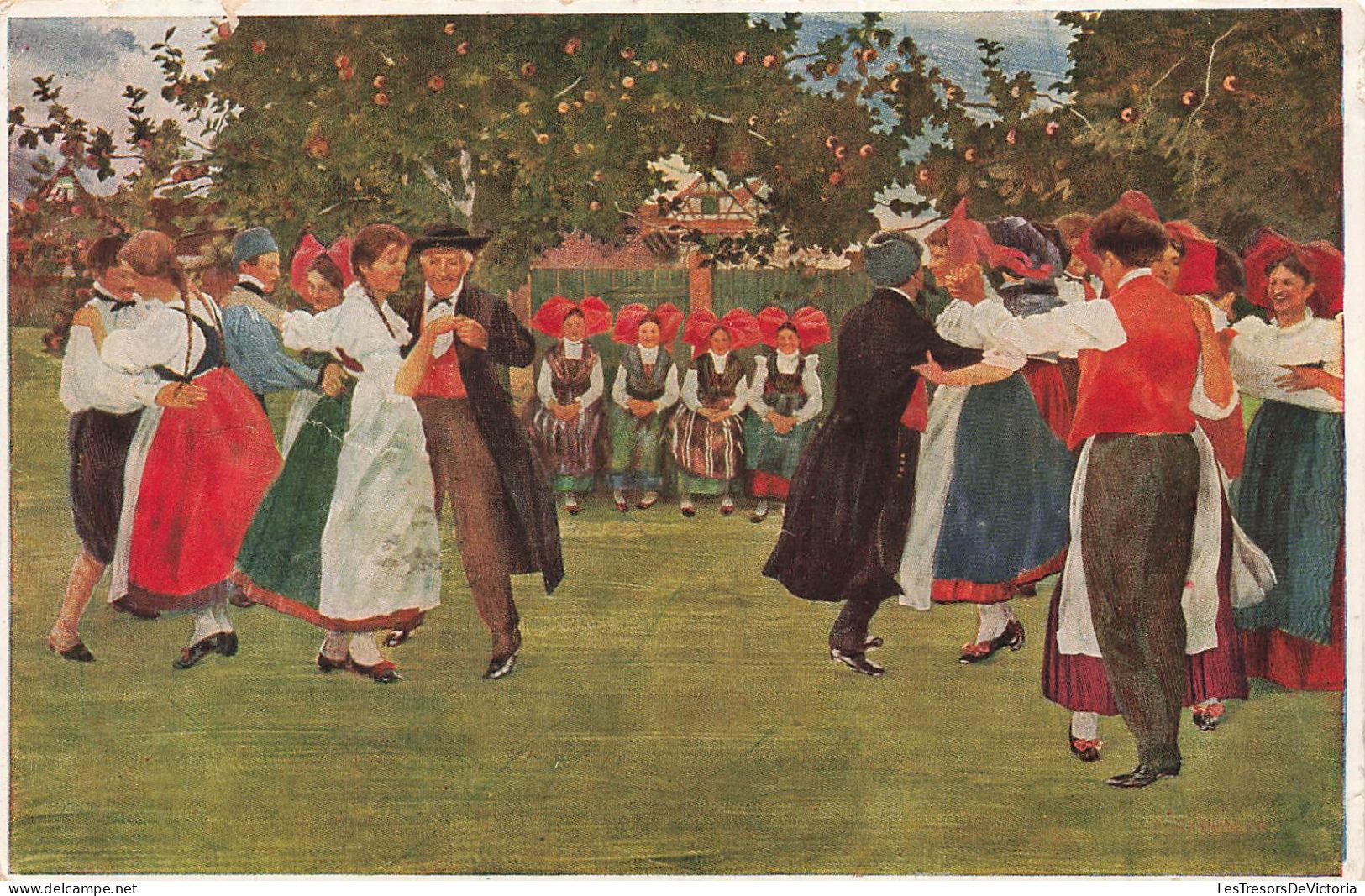 FOLKLORE - Danses - Costumes - Animé - Carte Postale - Dances