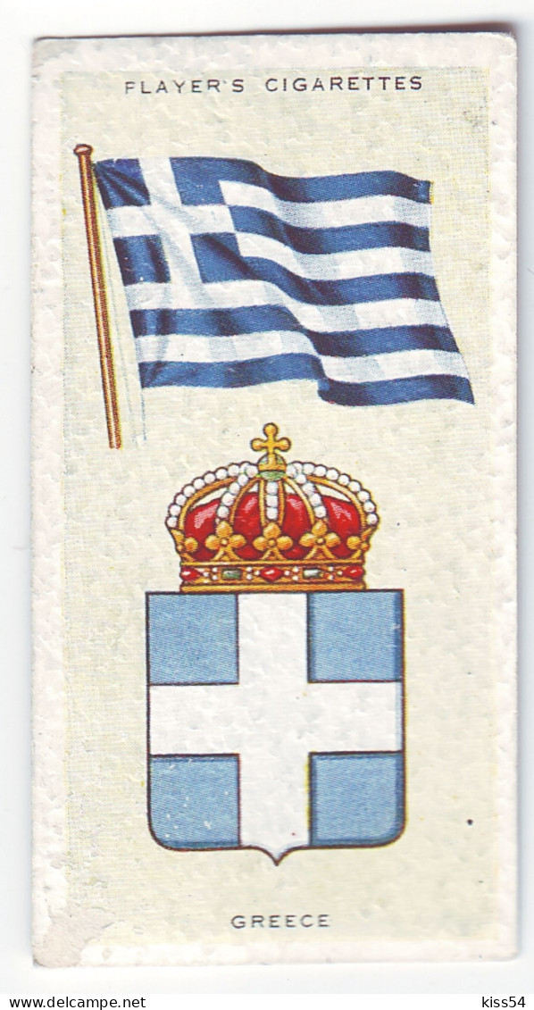 FL 14 - 20-a GREECE National Flag & Emblem, Imperial Tabacco - 67/36 Mm - Objets Publicitaires