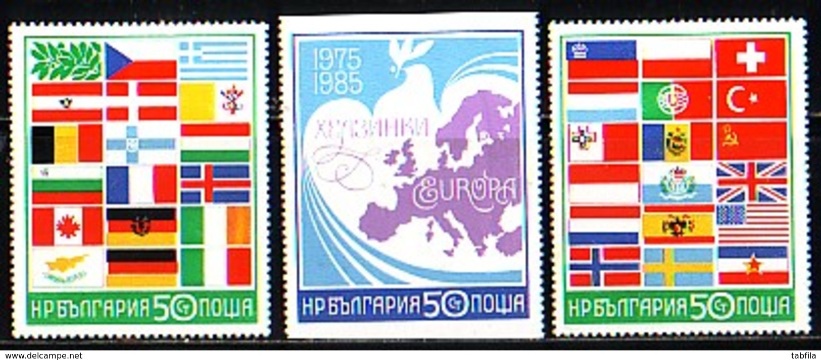 BULGARIA - 1985 - Europe-Cept - 3v** - 1985