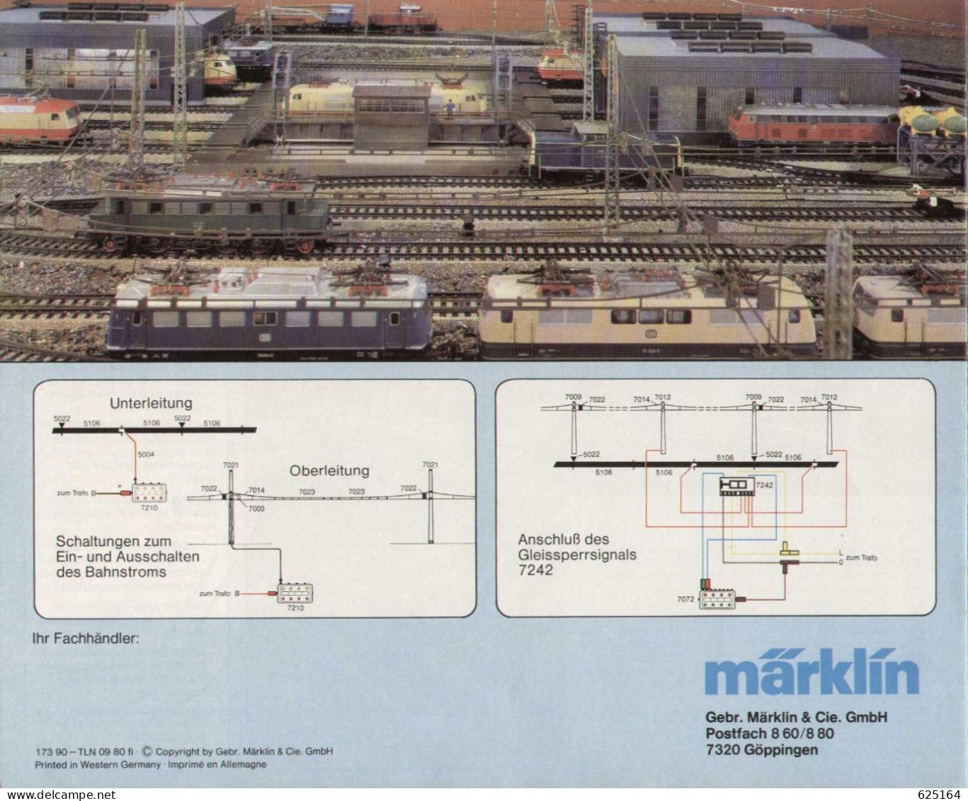 Catalogue MÄRKLIN 1980 Modernes Bahnbetriebswerk TIPS Diesel & Elektroloks - Alemania