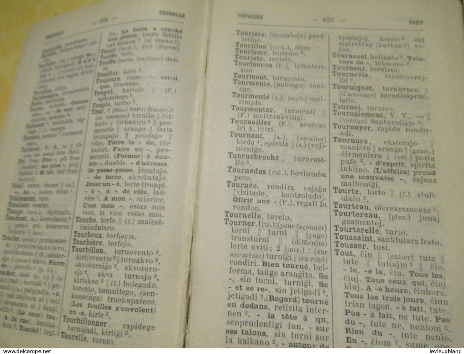 Dictionnaire Complet Français- Esperanto/ "La Revuo"/ Grosjean-Maupin/ Hachette & Cie/Paris/Brodard/1913           DIC10
