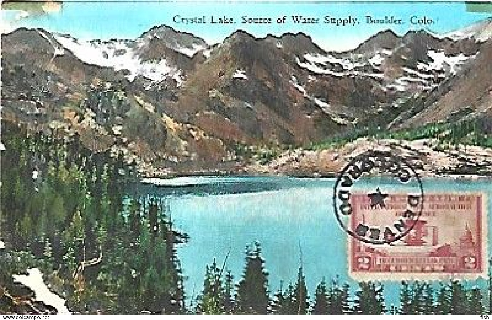 United States & Marcofilia, Crystal Lake, Source Of Watter Supply, Boulder Colo, Denver (234234) - Denver