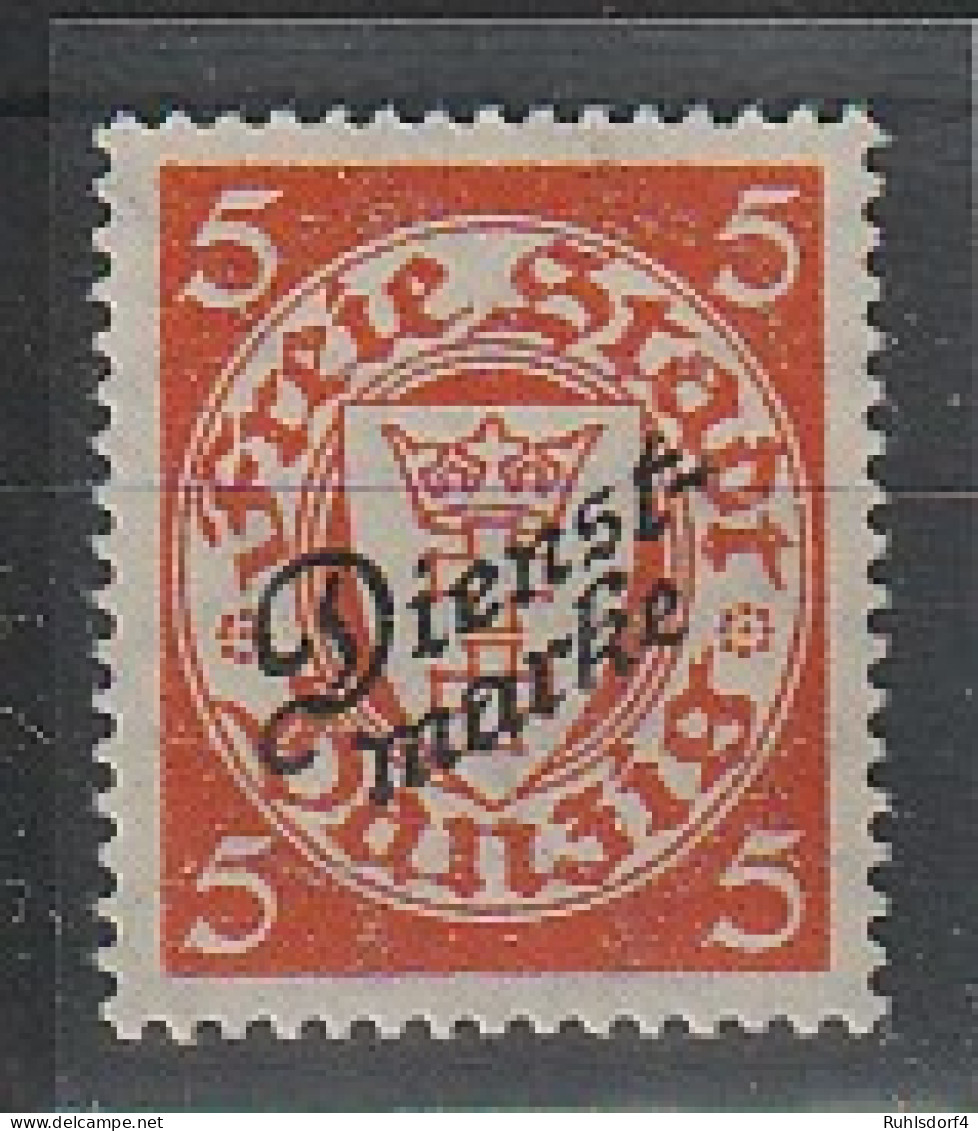 Danzig: Dienstmarke D41a ** (MNH), K-Befund Gruber BPP - Dienstzegels