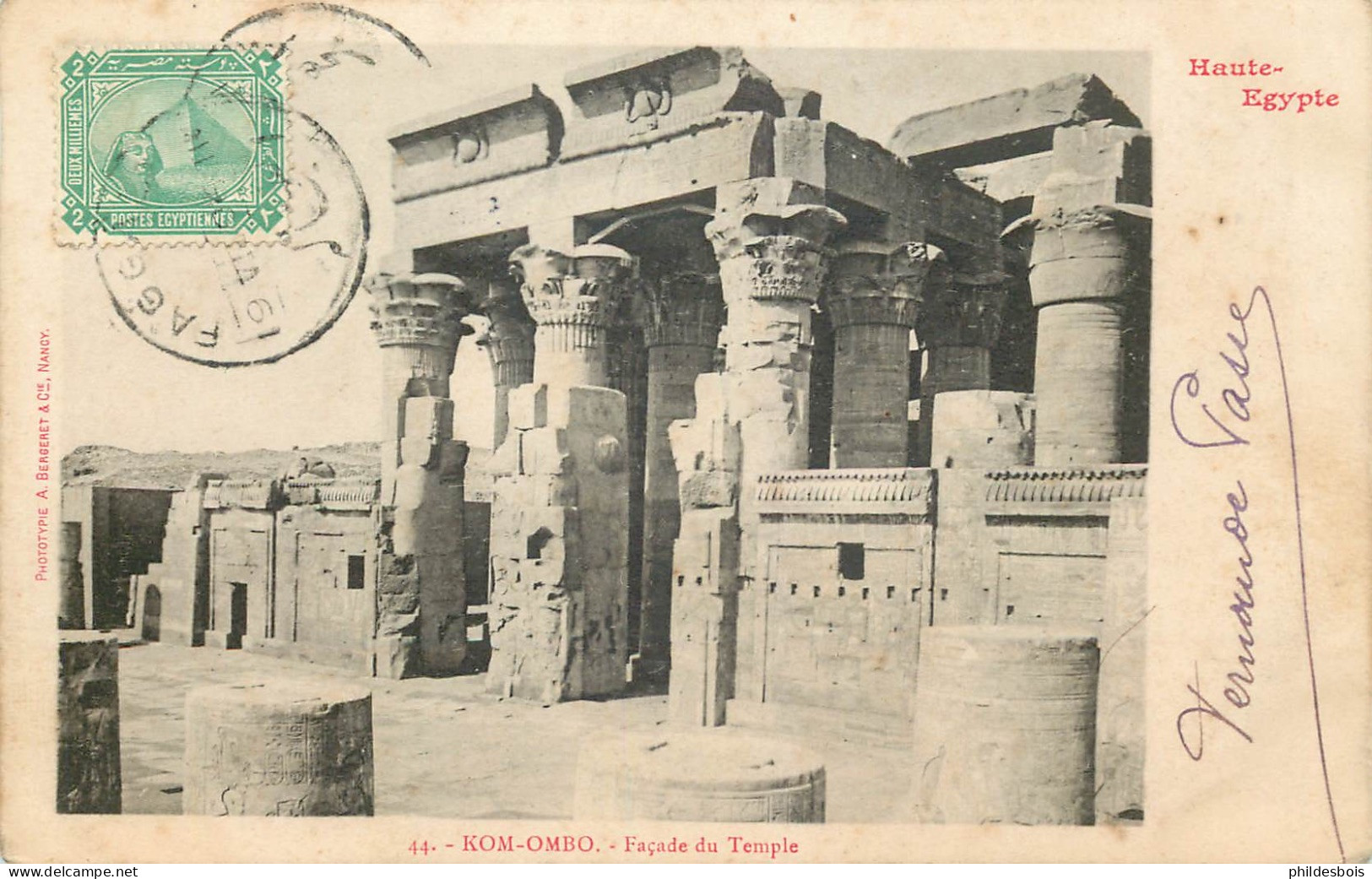 EGYPTE   KOM-OMBO  Façade Du Temple - Other & Unclassified