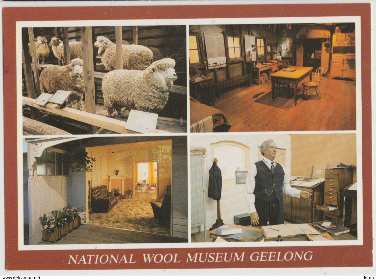 Australia VICTORIA VIC National Wool Museum GEELONG Multiview 1989 Postcard 1995 Pmk Koala Stamp - Geelong