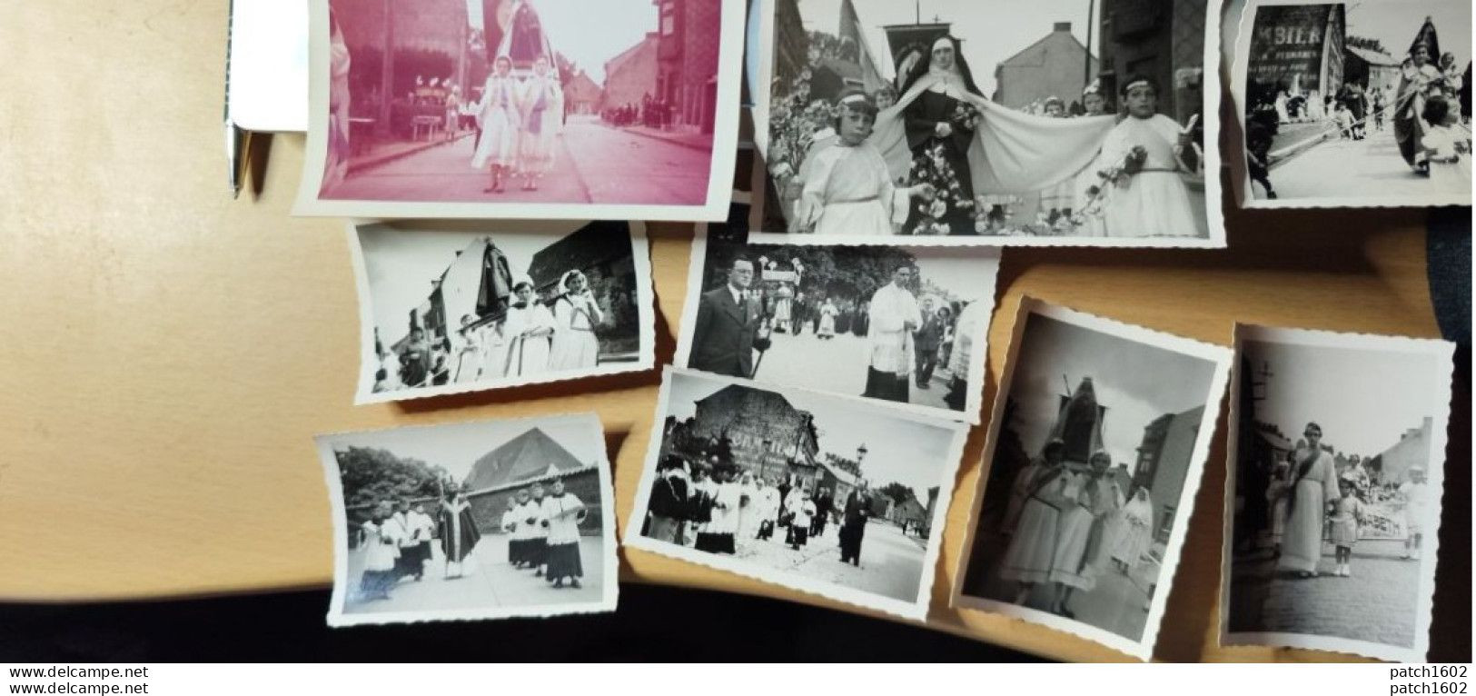 ATH IRCHONWELZ 1952 PROCESSION 12 PHOTOS 13/8 CM ET 6/8 CM A IDENTIFIER TROUVER DANS UN ALBUM DE ATH - Ath