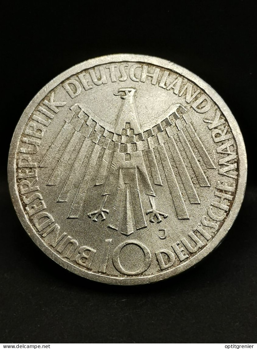 10 DEUTSCHE MARK ARGENT 1972 J HAMBOURG JO DE MUNICH ALLEMAGNE / GERMANY SILVER - 5 Mark