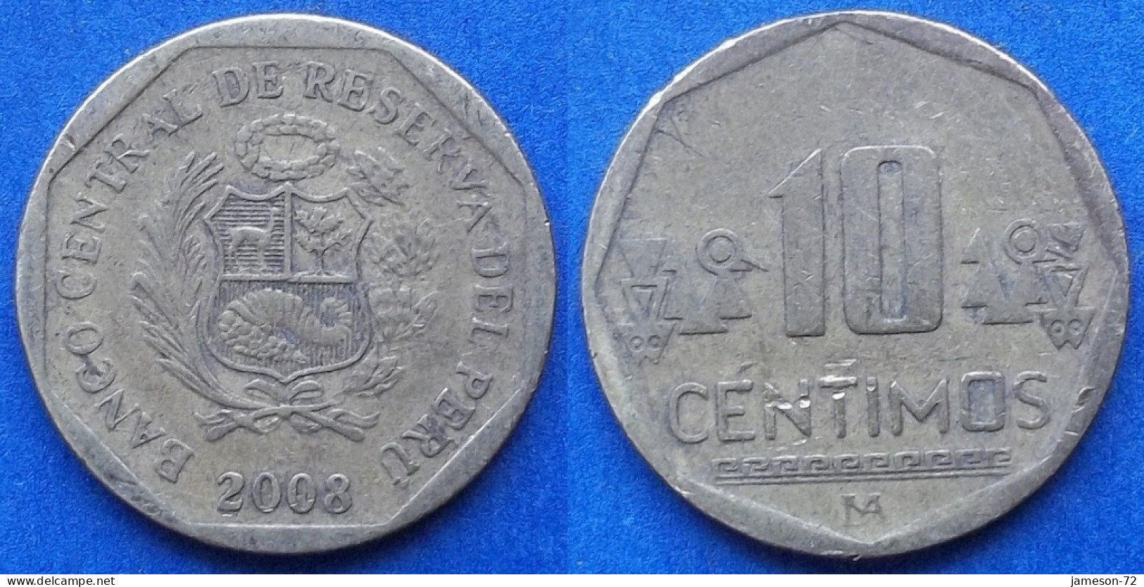 PERU - 10 Centimos 2008 KM# 305.4 Monetary Reform (1991) - Edelweiss Coins - Peru