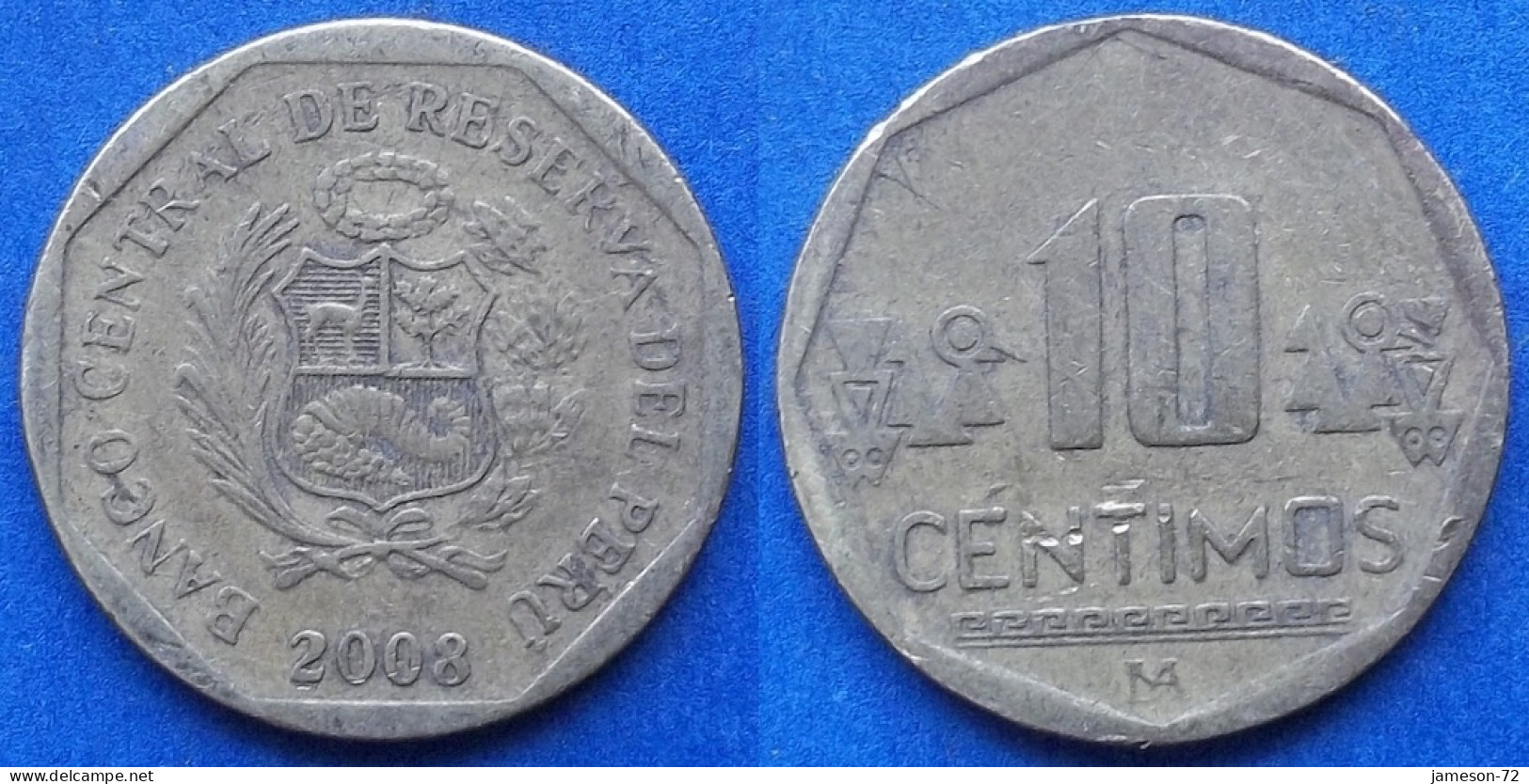 PERU - 10 Centimos 2008 KM# 305.4 Monetary Reform (1991) - Edelweiss Coins - Pérou