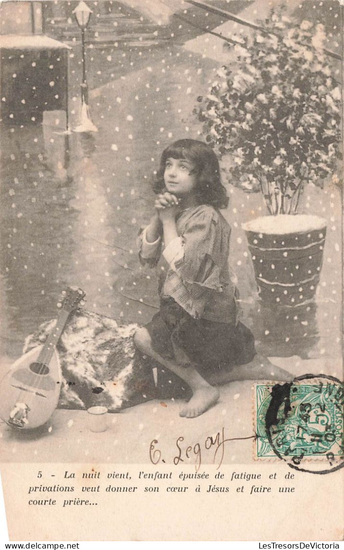 ENFANTS - Petite Fille Qui Prie - Carte Postale Ancienne - Otros & Sin Clasificación