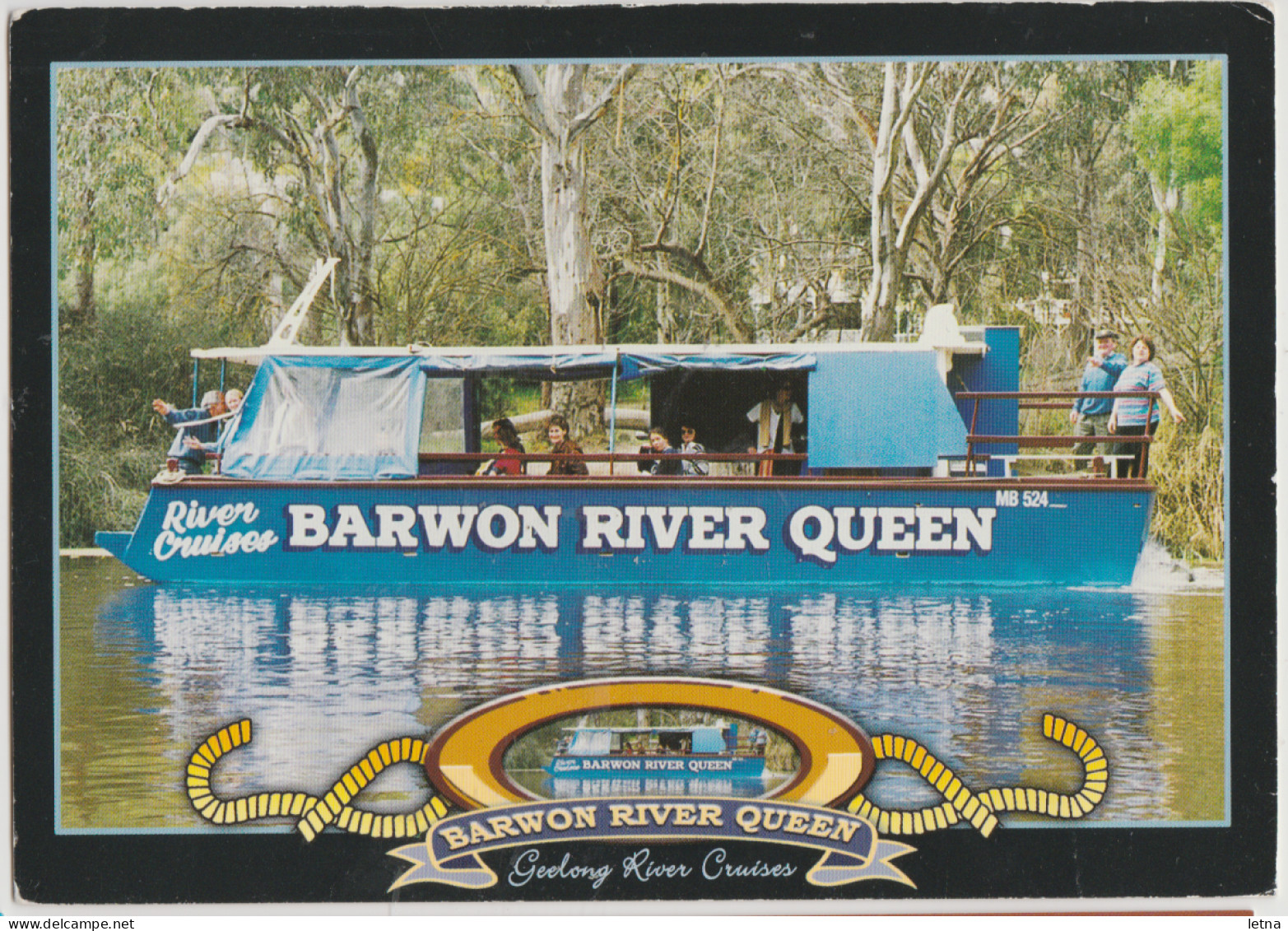 Australia VICTORIA VIC Barwon River Queen Cruise GEELONG Stewart Advertising Postcard 1999 - Geelong