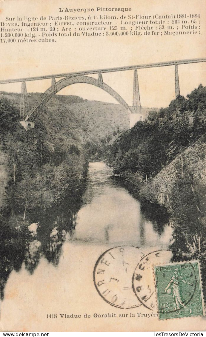 FRANCE - L'Auvergne Pittoresque - Vue Générale - 1418 Viaduc De Garbit Sur La Truyère -   - Carte Postale Ancienne - Andere & Zonder Classificatie