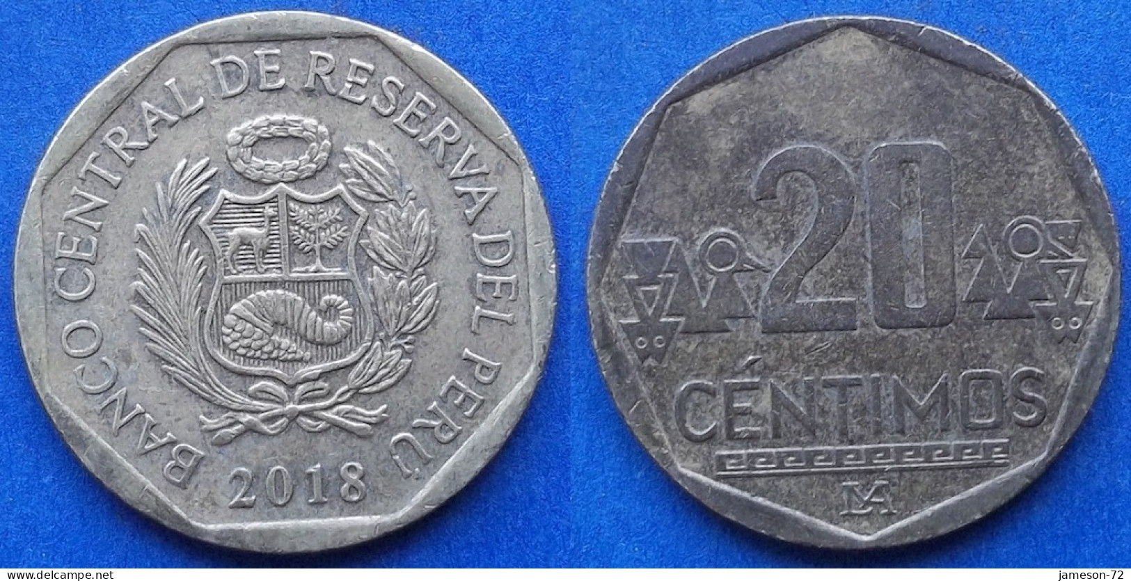 PERU - 20 Centimos 2018 KM# 306.4 Monetary Reform (1991) - Edelweiss Coins - Pérou