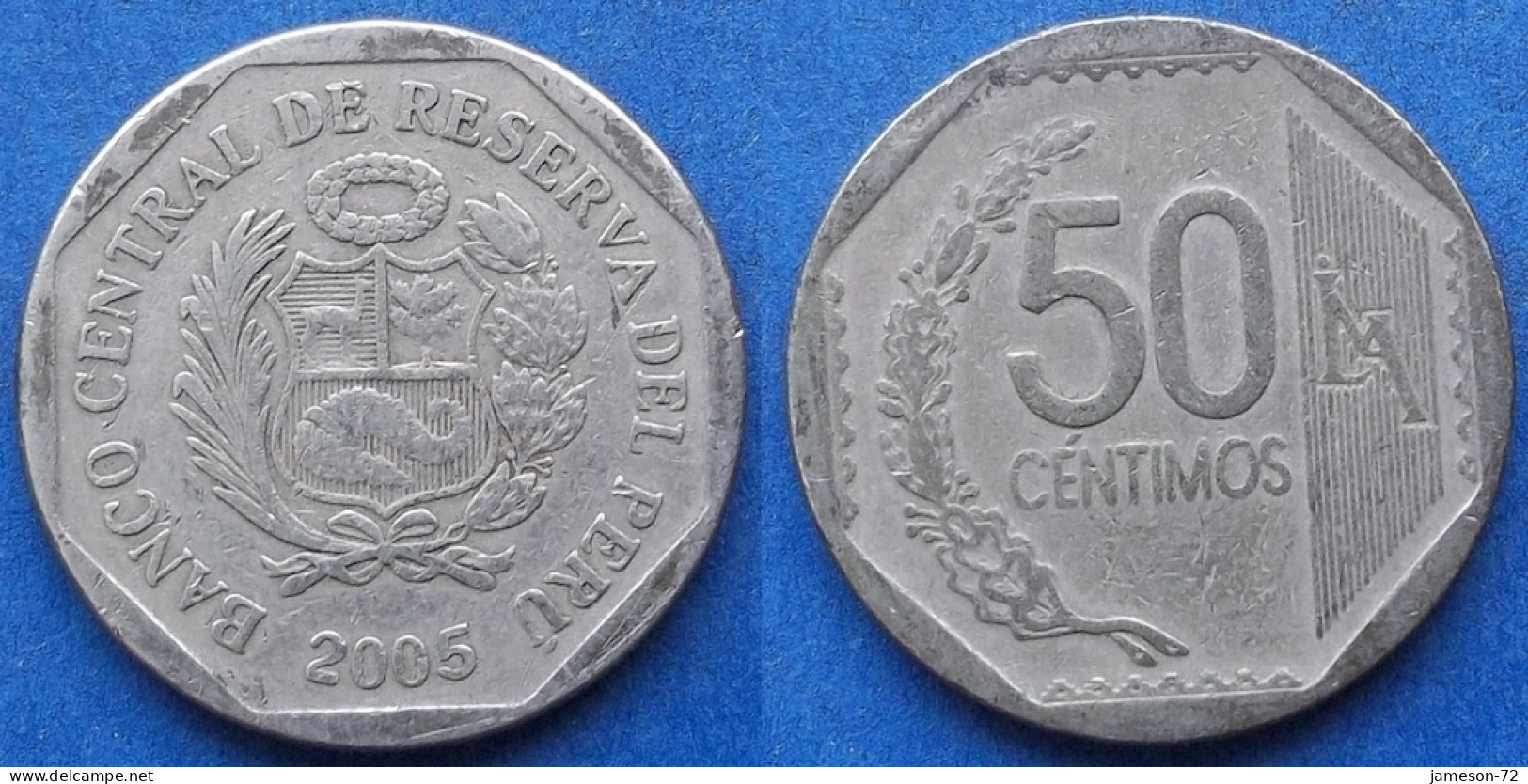 PERU - 50 Centimos 2005 KM# 307.4 Monetary Reform (1991) - Edelweiss Coins - Pérou