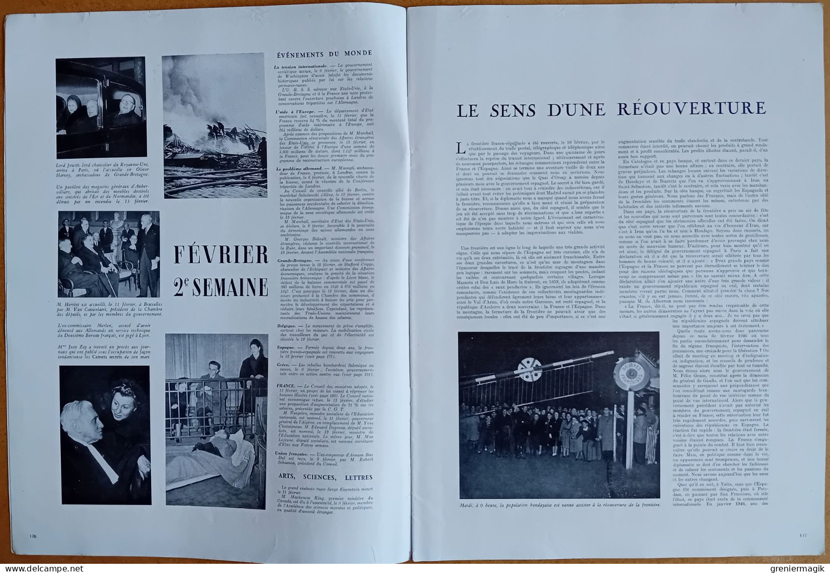 France Illustration N°125 21/02/1948 Nos écoles En A.O.F./Frontière Franco-espagnole/En Grèce Par Lucien Bodard/Carnaval - Allgemeine Literatur