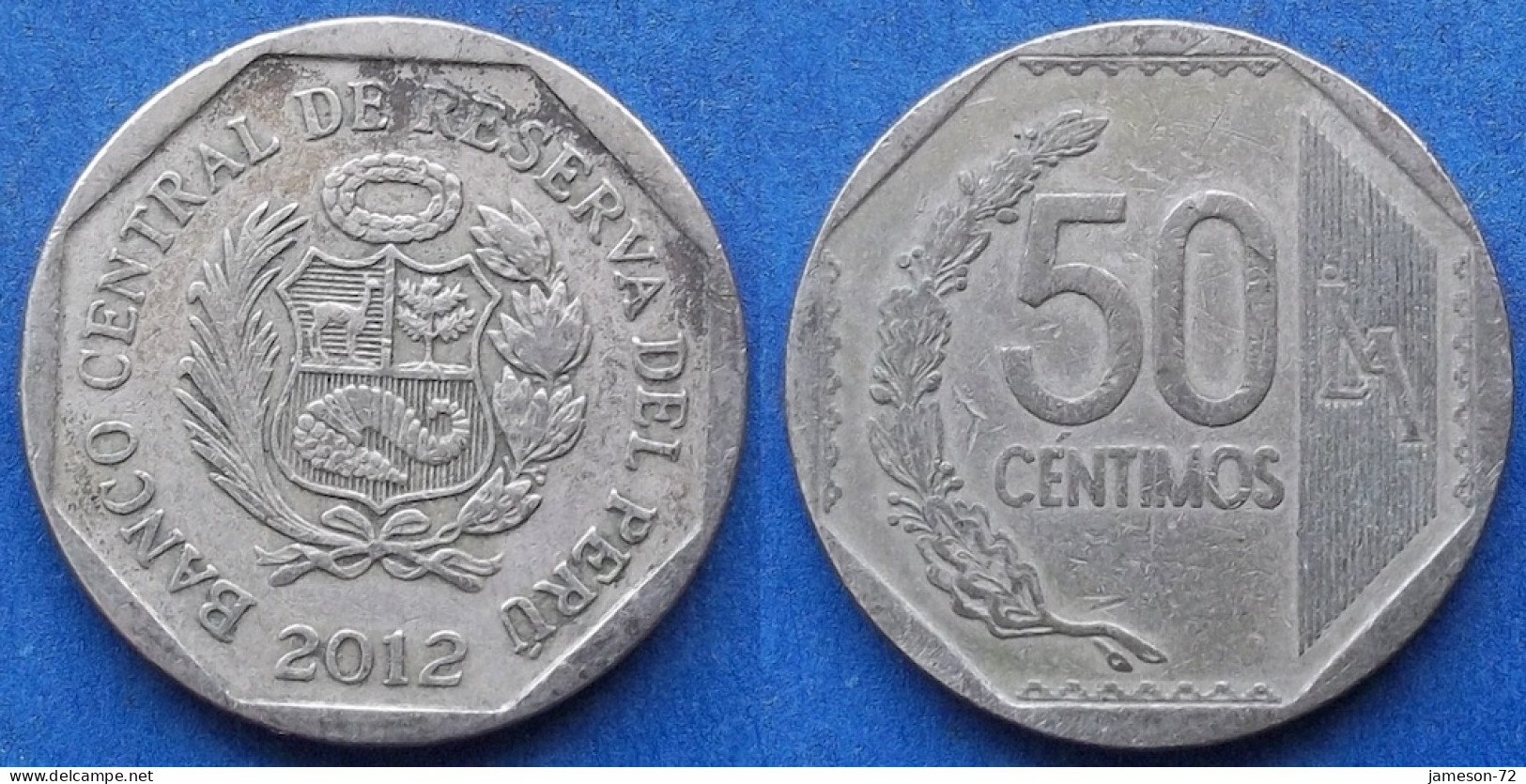 PERU - 50 Centimos 2012 KM# 307.4 Monetary Reform (1991) - Edelweiss Coins - Pérou