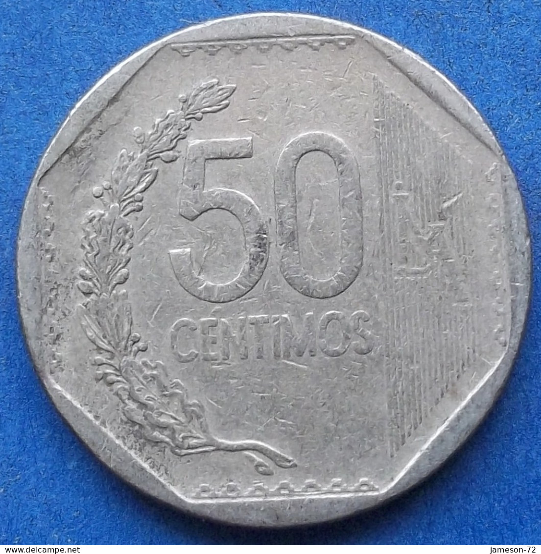 PERU - 50 Centimos 2015 KM# 307.4 Monetary Reform (1991) - Edelweiss Coins - Peru