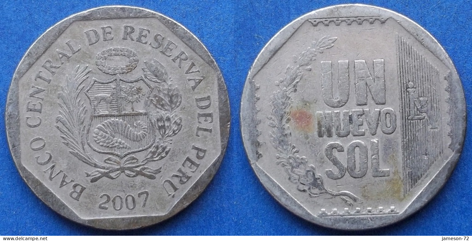 PERU - 1 Nuevo Sol 2007 KM# 308.4 Monetary Reform (1991) - Edelweiss Coins - Peru