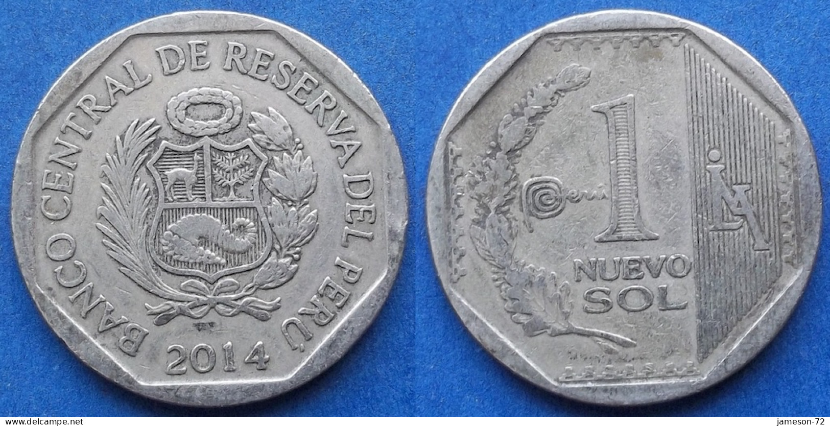 PERU - 1 Nuevo Sol 2014 KM# 366 Monetary Reform (1991) - Edelweiss Coins - Peru