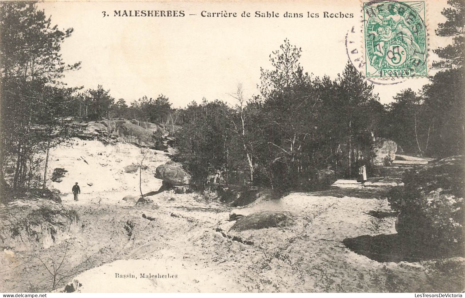 FRANCE - Malesherbes - Carrière Du Sable Dans Les Roches - Carte Postale Ancienne - Malesherbes