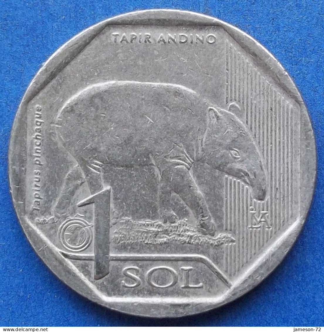 PERU - 1 Sol 2018 "Andean Tapir" KM# 409 Monetary Reform (1991) - Edelweiss Coins - Peru