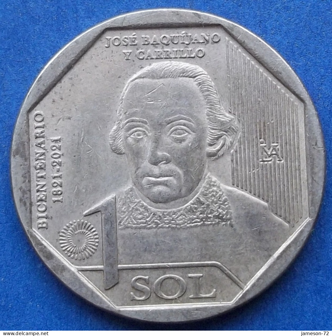 PERU - 1 Sol 2022 "Jose Baquijano Y Carrillo" KM# 435 Monetary Reform (1991) - Edelweiss Coins - Peru