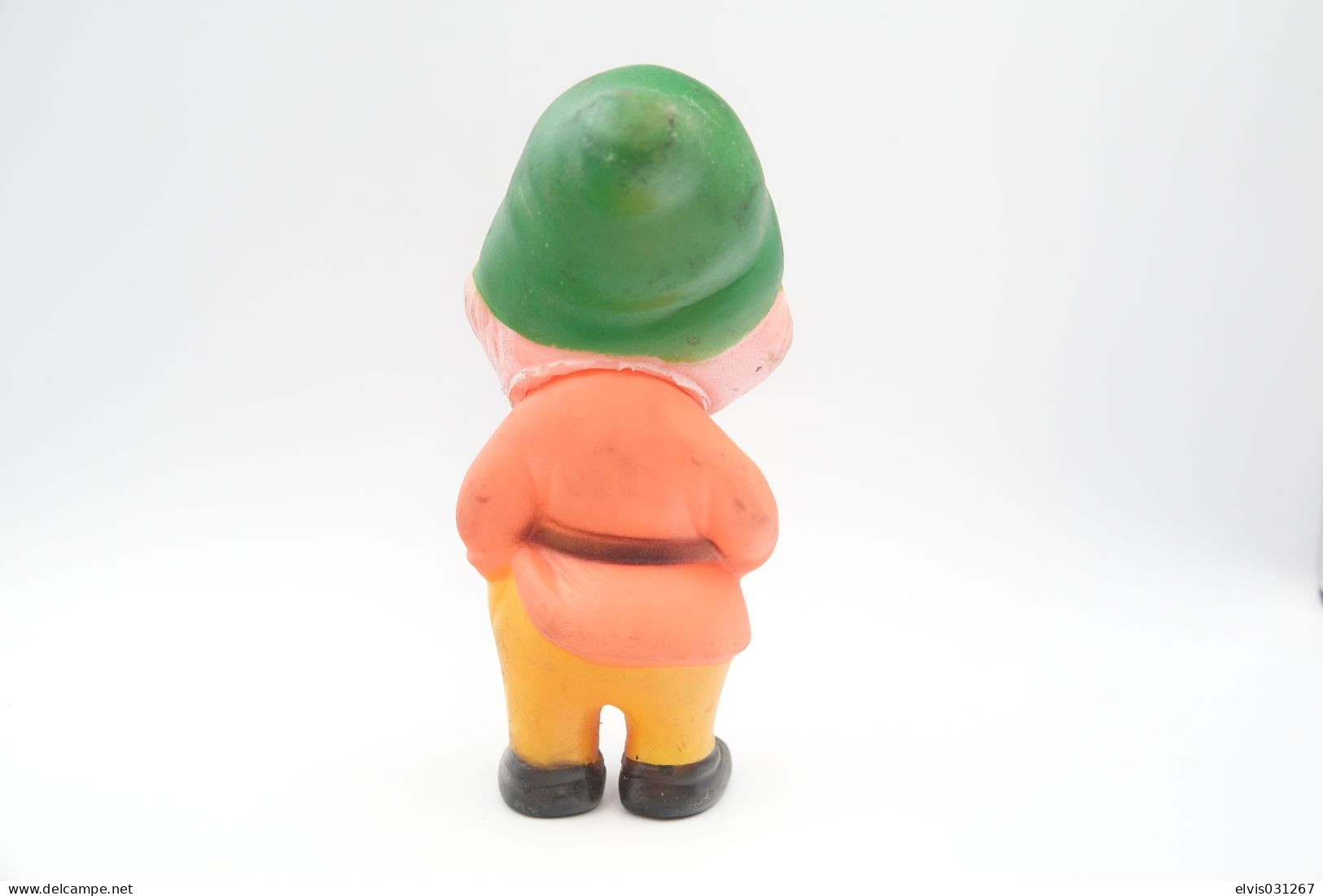 PIEPER POUET SQUEAKY:  DWARF DWERG NAIN - 1970's - L=12 - DISNEY - Rubber - Vinyl - Schlümpfe