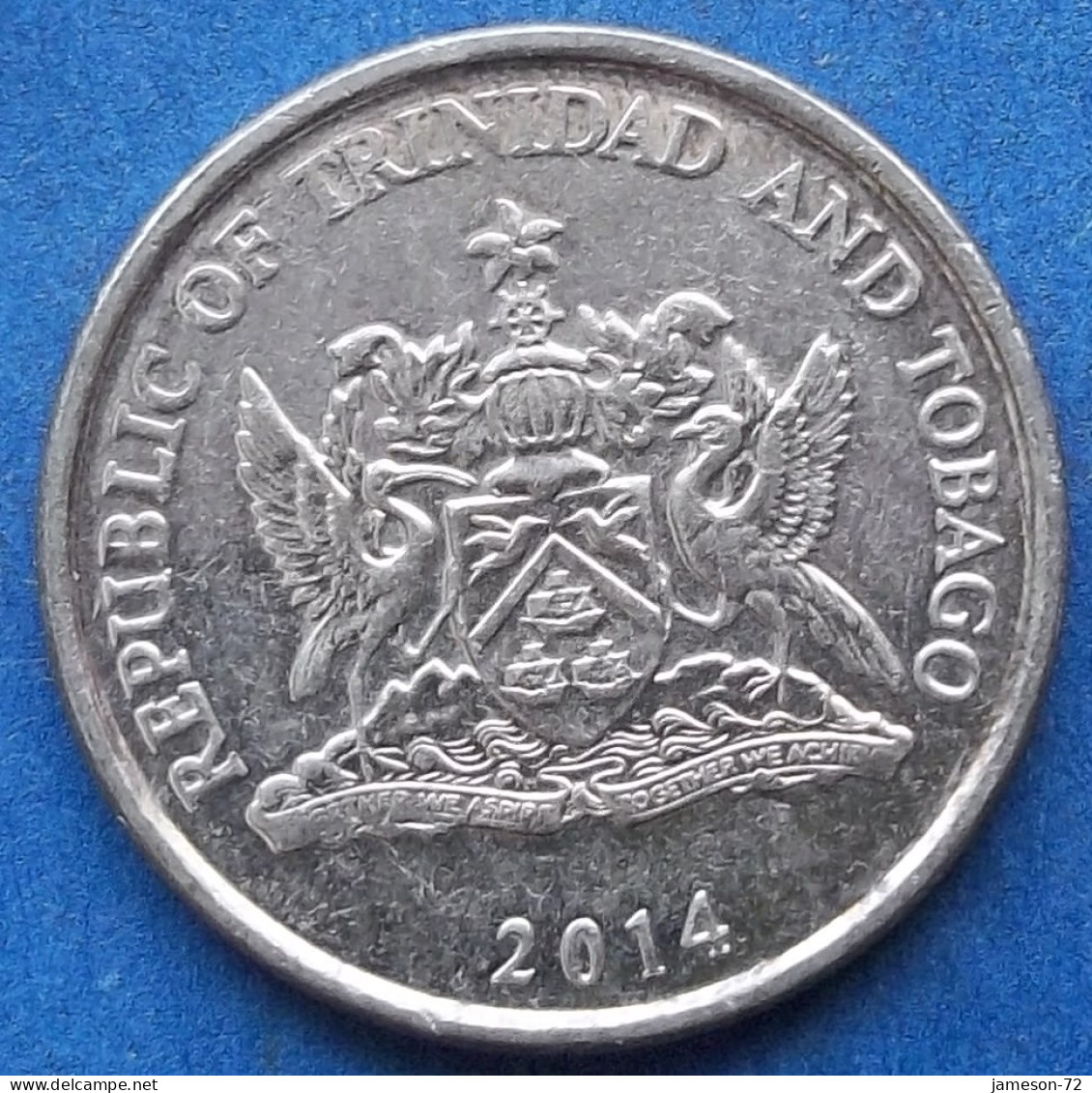 TRINIDAD & TOBAGO - 25 Cents 2014 "Chaconia" KM# 32 Republic (1976) - Edelweiss Coins - Trindad & Tobago