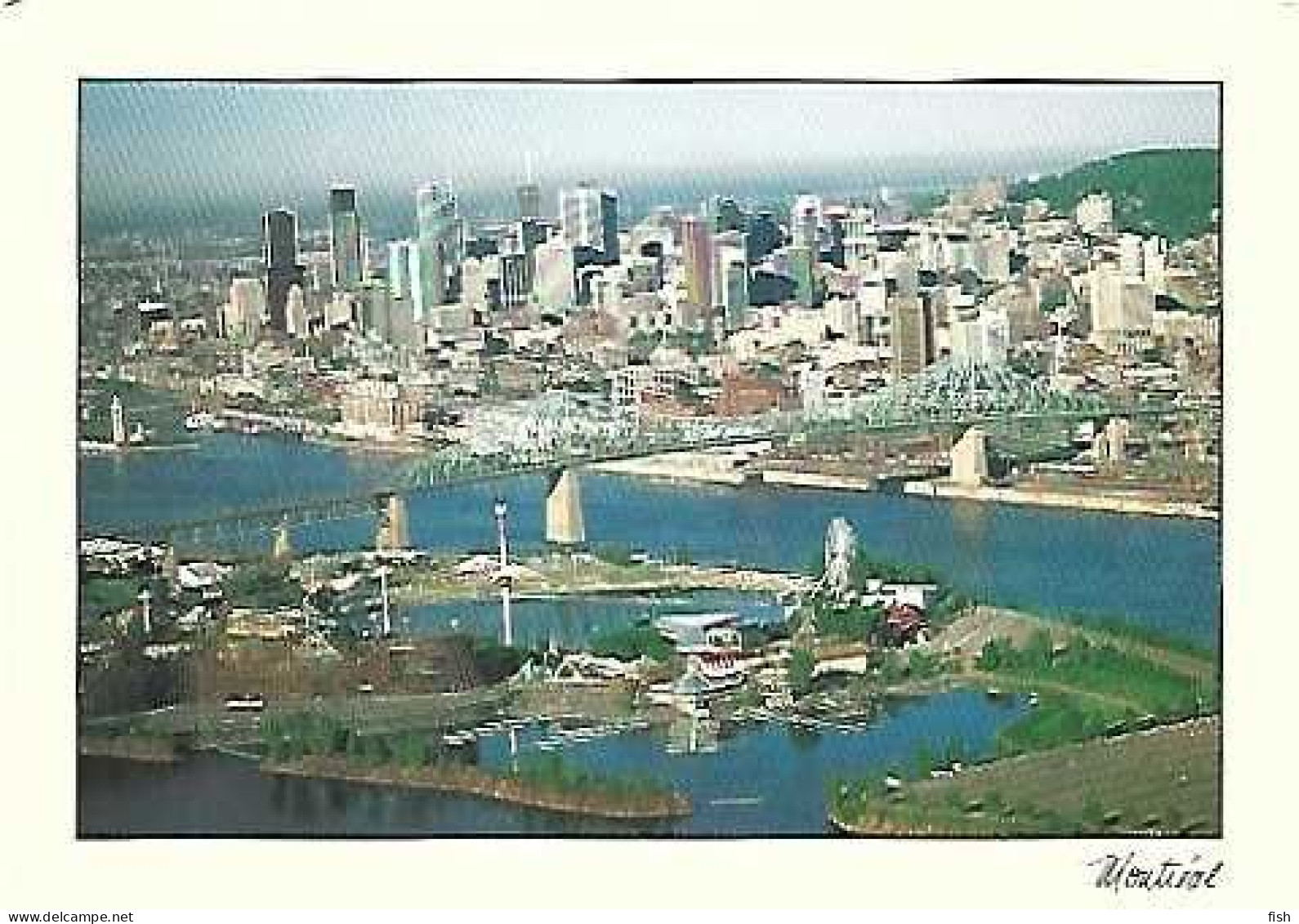 Canada & Marcofilia, Montreal, La Ronde, Le Pont Jacques-Cartier Et Le Centre-Ville, Almada Portugal 1998 (7979) - Lettres & Documents