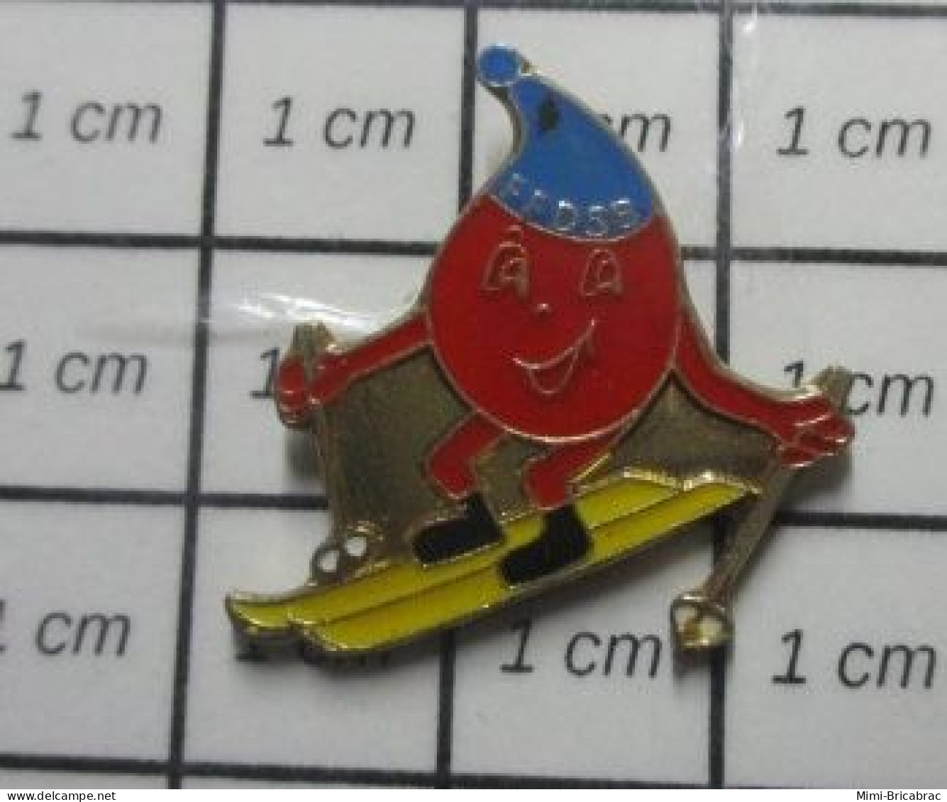 516C Pin's Pins : Rare Et Belle Qualité / MEDICAL / DON DU SANG FFDSB GOUTTE DE SANG FAISANT DU SKI Vas Y Schumi - Médical