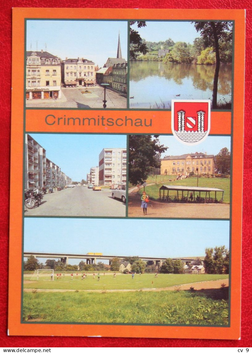 AK Crimmitschau Am Markt Schlosteich Neubaten Bild Und Heimat Deutschland DDR Nicht Gelaufen Postcard D17 - Crimmitschau