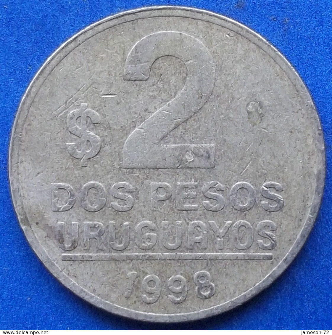 URUGUAY - 2 Pesos 1998 KM# 104.2 Monetary Reform (1993) - Edelweiss Coins - Uruguay