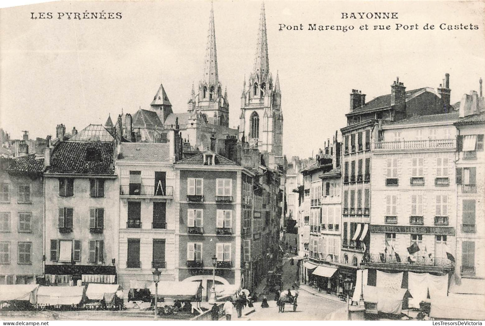 FRANCE - Bayonne - Pont Marengo Et Rue Port De Castets - Carte Postale Ancienne - Bayonne